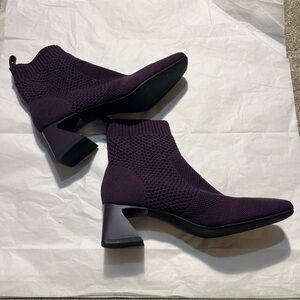 VIVAIA Purple Pull on Geometric Heel Ankle Boot 37.5